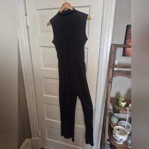 Source Unknown Black Sleeveless Jumpsuit